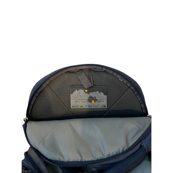 dark grey and blue north face backpack The Women's Borealis Commuter Laptop Backpack, Mystic Haze Heather/Estate Blue, One Size it features a water The North Face Hiking Backpacks